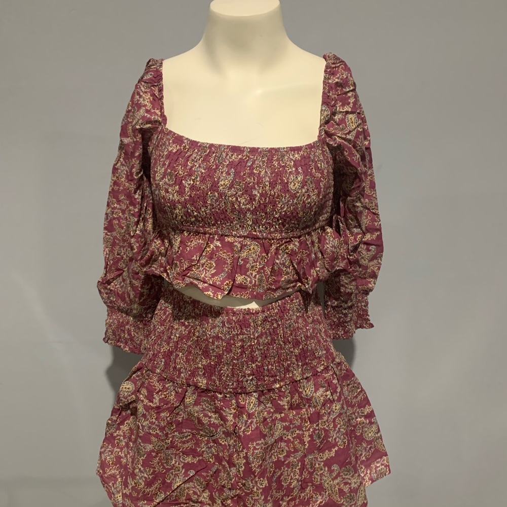 Storia Pink Floral Skirt Set